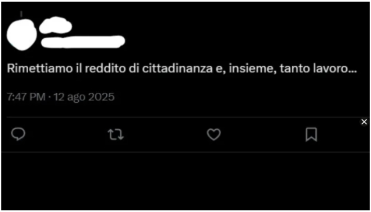 Reddito di cittadinanza - Fonte X (energycue) - Corrierecomo.it