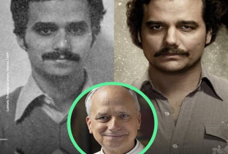 Papa Leone XIV e Wagner Muora (Pablo Escobar)
